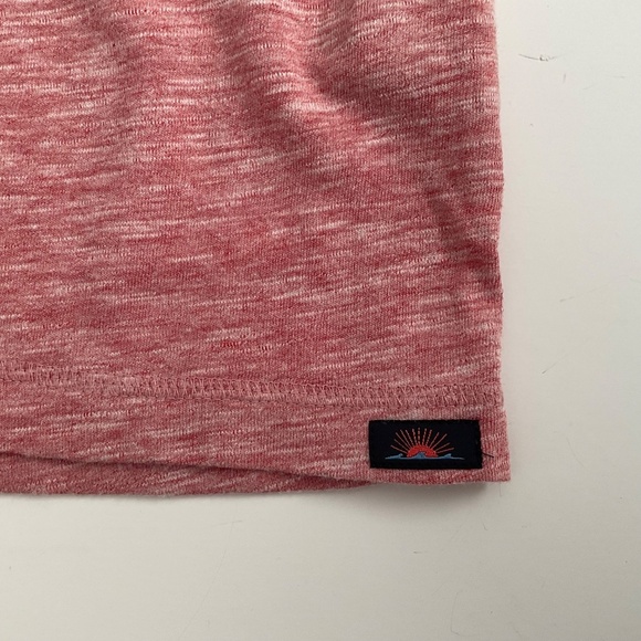 FAHERTY Men's Henley Short Sleeve T-Shirt  XL Red Summer Beach Comfort Casual - Picture 5 of 9